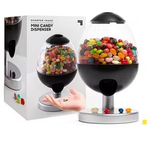 Sharper Image Black Mini Candy Dispenser with Clear Hopper
